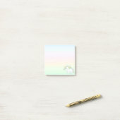 Schattig Magisch Eenhoorn op Pastelkleuren Post-it® Notes (Op bureau)