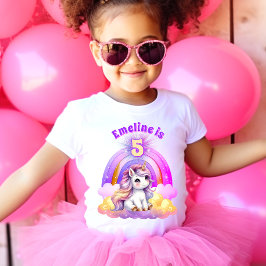 Schattig Magisch Eenhoorn Regenboog Glitters Verja T-shirt