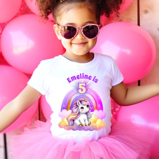 Schattig Magisch Eenhoorn Regenboog Glitters Verja T-shirt