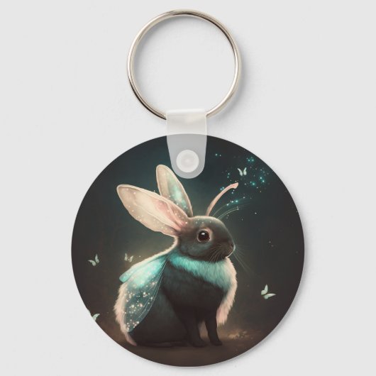 Schattig Magisch Fee Konijn Konijn Sleutelhanger (Voorkant)