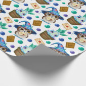 Schattig Magisch Halloween Patroon Cadeaupapier (Hoek)