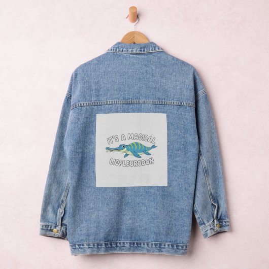 Schattig Magisch Liopleurodon Fantasy Prehistorisc Denim Jacket (Hangar)
