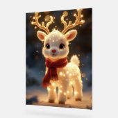 Schattig Magisch Rendier met Fonkelende Lichtjes Acryl Bord (Hoek)