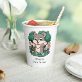 Schattig magisch wolf Baby shower Papieren Bekers