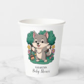 Schattig magisch wolf Baby shower Papieren Bekers (Voorkant)