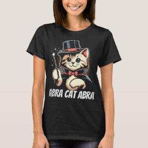 Schattig Magische Kat Abracatabra Design T-shirt