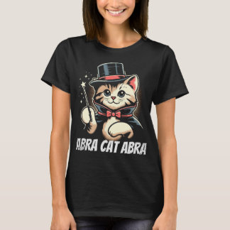 Schattig Magische Kat Abracatabra Design T-shirt