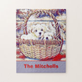 Schattig Maltees Puppy Lover Legpuzzel (Verticaal)