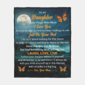 schattig mam Daughter sentiment Fleece Deken (Voorkant)