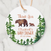 Schattig Mama Baby Beer Dank u Bedankjes Labels (Voorkant)