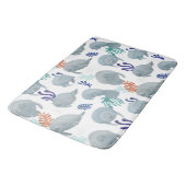 Schattig Manatees met bubbels patroon Badmat (Gekanteld)