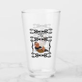 Schattig Mandarijn Eend Cartoon Monogram Glas (Voorkant)