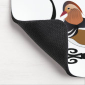 Schattig Mandarijn Eend Cartoon Monogram Muismat (Hoek)