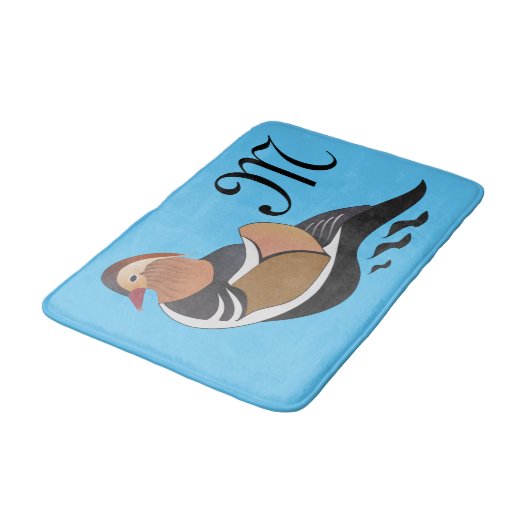 Schattig Mandarin Duck Swimming Badmat (Gekanteld)