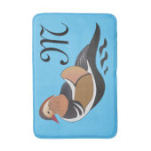 Schattig Mandarin Duck Swimming Badmat (Voorkant Verticaal)