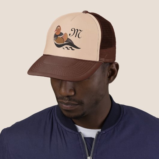 Schattig Mandarin Duck Swimming Trucker Pet (In situ)