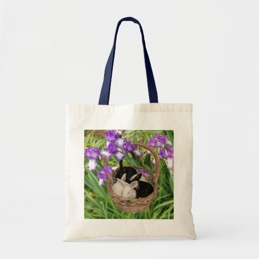 Schattig mandje Baby Bunnies Tote Bag (Voorkant)
