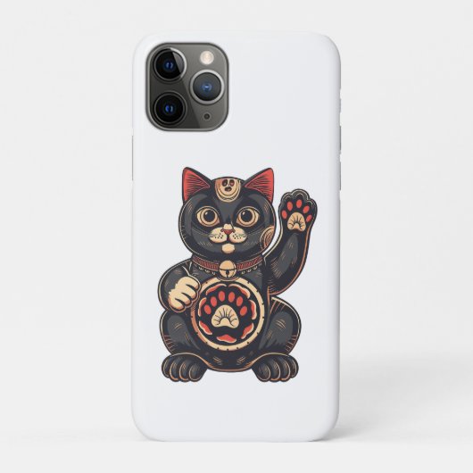 schattig Maneki Neko kat print getekend Japans Case-Mate iPhone Case (Achterkant)