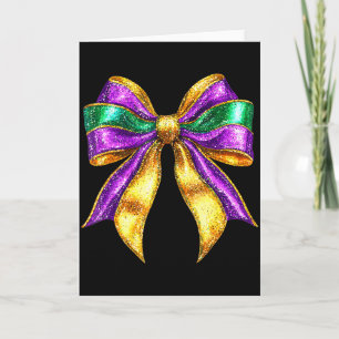 Schattig Mardi Gras dikke coquette boog dinsdag ki Kaart