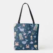 Schattig marien leven naadloos patroon tote bag (Achterkant)