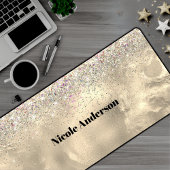 Schattig marmer kunst gouden faux glitter bureaumat