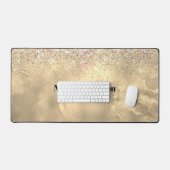 Schattig marmer kunst gouden faux glitter bureaumat (Keyboard & Muis)