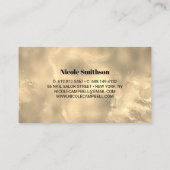 Schattig marmer kunst gouden faux glitter visitekaartje (Achterkant)