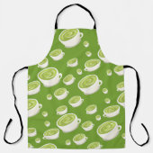 Schattig Matcha Latte Patroon verliefd Schort (Voorkant)