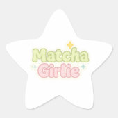 Schattig Matcha Meisje Ster Sticker (Voorkant)