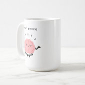 Schattig Mediterend Brein & Minimalistische Innerl Koffiemok (Voorkant links)