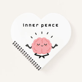 Schattig Mediterend Brein & Minimalistische Innerl Notitieboek
