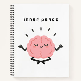 Schattig Mediterend Brein & Minimalistische Innerl Notitieboek