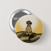 schattig Meerkat Ronde Button 5,7 Cm (Voorkant /achterkant)