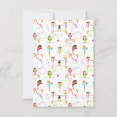 Schattig Meerkleurig Turnen Meisje Notitiekaartje (Achterkant)