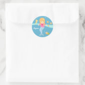 Schattig Meerminisje Onder de Zee Ronde Sticker (Tas)