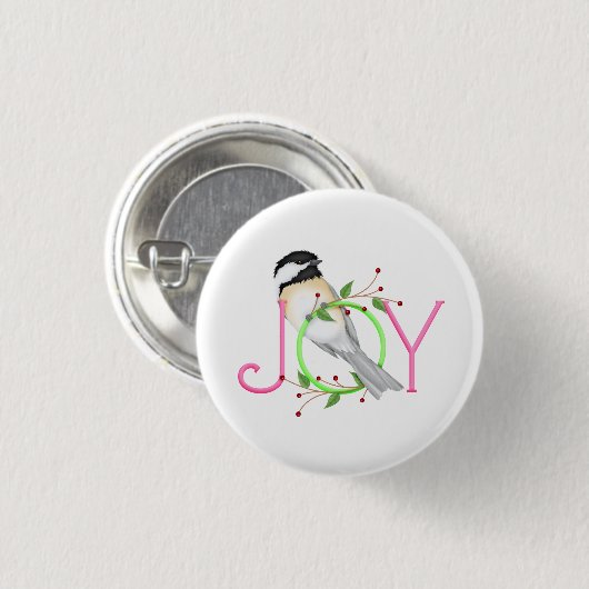 Schattig Meesje "Vreugde" Ronde Button 3,2 Cm (Voorkant /achterkant)