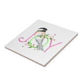 Schattig Meesje "Vreugde" Tegeltje (Zijkant)