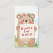 Schattig meisje Beer "Boeken in plaats van Kaarten (Voorkant)