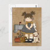 Schattig meisje briefkaart (Voorkant / Achterkant)