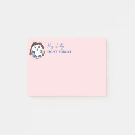Schattig meisje cartoon grappige zegswijze blozen post-it® notes