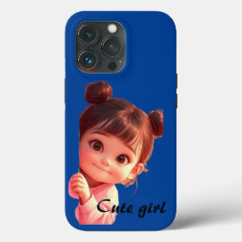 Schattig meisje cartoon - schattig en stijlvol Case-Mate iPhone case