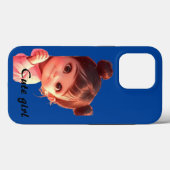 Schattig meisje cartoon - schattig en stijlvol Case-Mate iPhone case (Achterkant (horizontaal))