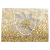 Schattig meisje, Daisy, Glittery, Bokeh Large Cadeautasje (Achterkant)