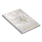 Schattig meisje, Daisy, Glittery, Bokeh, persoonli Notitieboek (Rechterzijde)