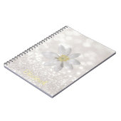 Schattig meisje, Daisy, Glittery, Bokeh, persoonli Notitieboek (Linkerzijde)