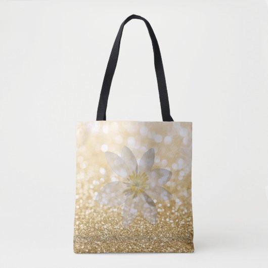 Schattig meisje, Daisy, Glittery, Bokeh Tote Bag (Voorkant)