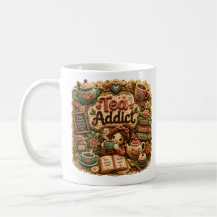 Schattig Meisje Dat van Koffie Houdt, Gezellige Ko Koffiemok