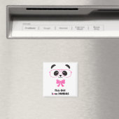 Schattig meisje dat van panda's houdt, grappige gl magneet (Insitu (Vaatwasser))