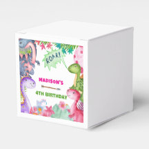 Schattig meisje dinosaurus 4e verjaardagsfeestje