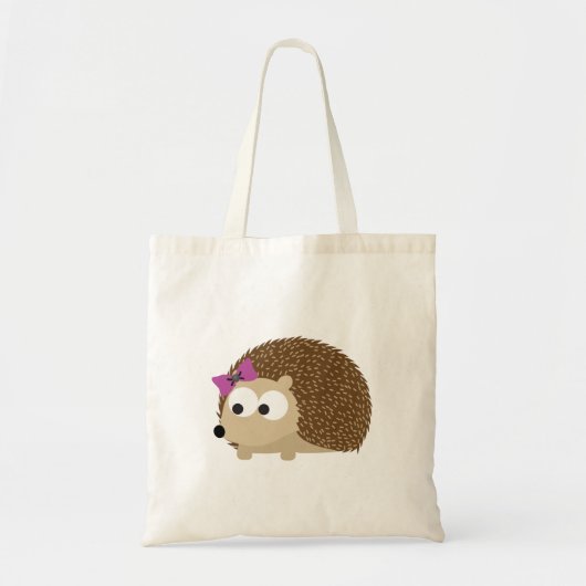 schattig meisje egel tote bag (Voorkant)